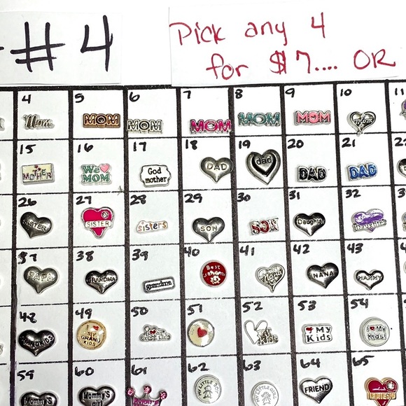 LC-#4 (4X) Family locket charms - Picture 4 of 8